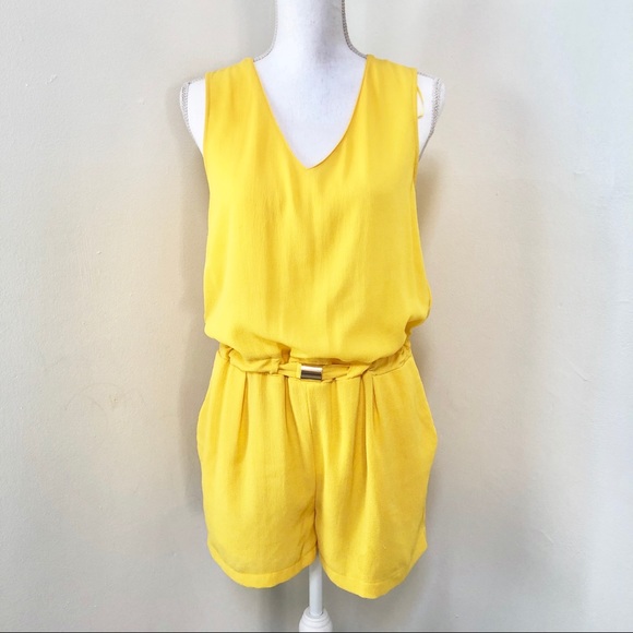 Zara | Yellow Open Back Romper S - Picture 2 of 8